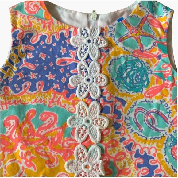 Lilly Pulitzer Classic Shift Dress A Story Written in the Sun Toddler Girls Size - Picture 8 of 8